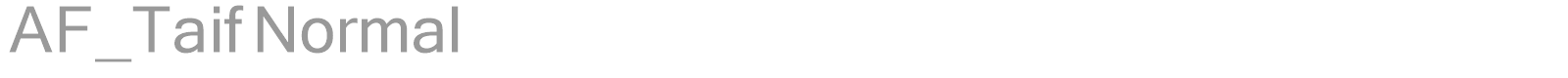 AF_Taif Normal font preview